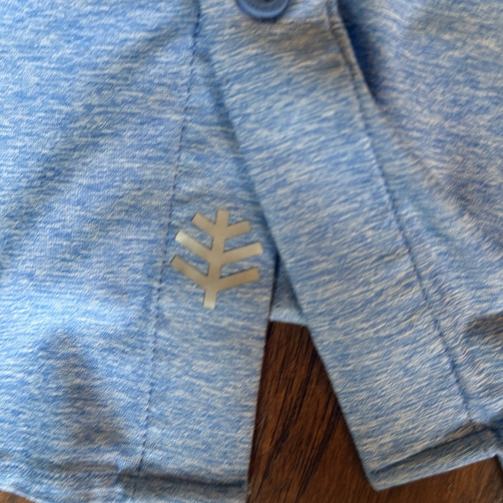 Coolibar Blue Sun Protection Shirt, size large - Picture 2 of 5